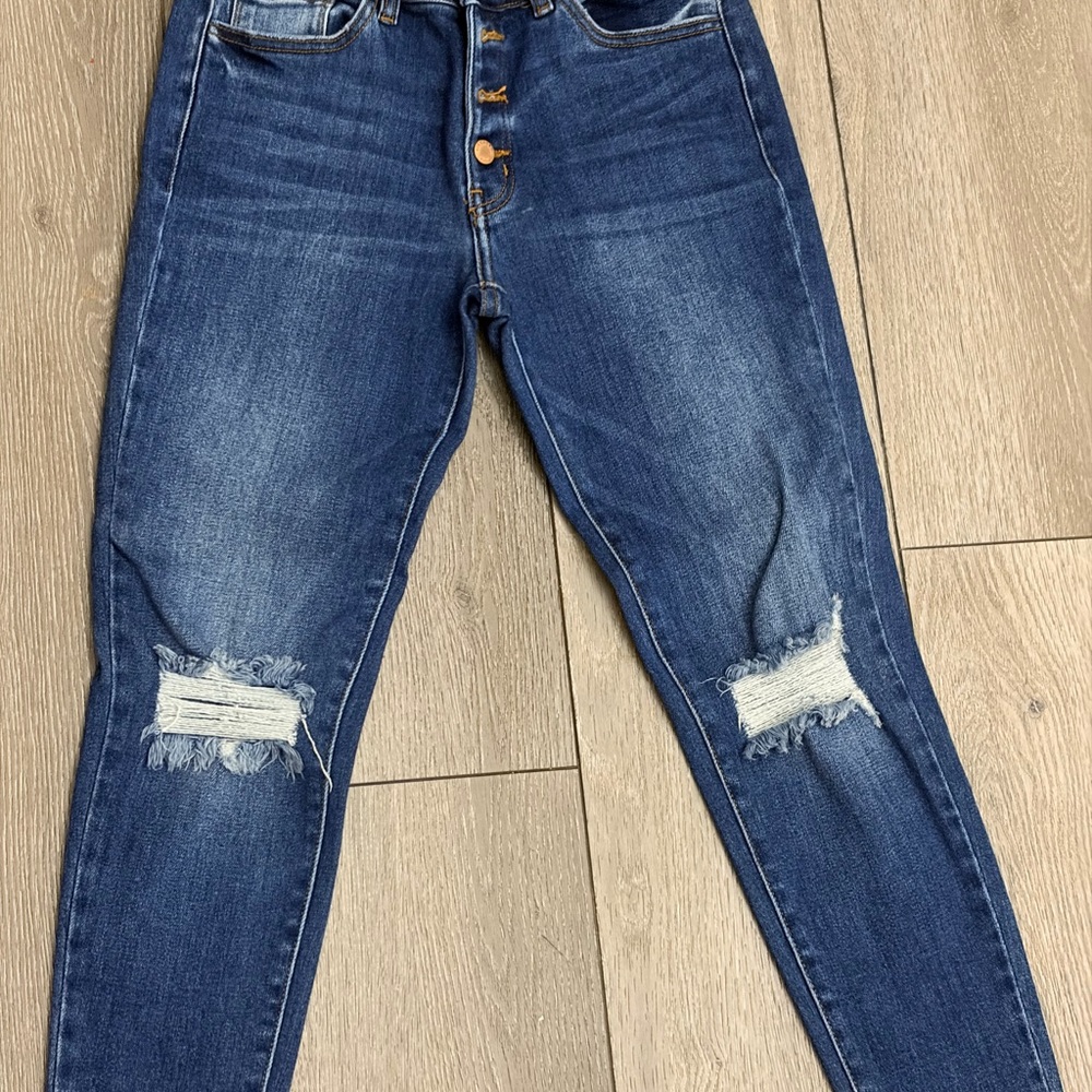 KanCan Dark Blue Distressed Skinny Jeans